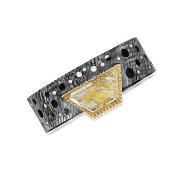 Dana Bronfman Black Goldie Geometric Cuff