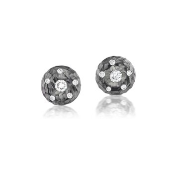 Dana Bronfman Large Sprinkled Diamond Donut Stud Earrings