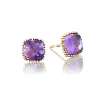 Dana Bronfman Amethyst Sugarloaf Stud Earrings