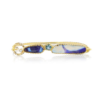 Dana Bronfman Blue Opal and Sapphire Gem Hook Bracelet