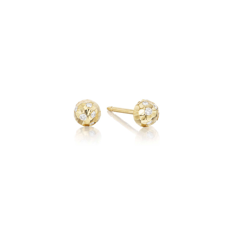 Dana Bronfman Medium Hammered Dome Stud Earrings