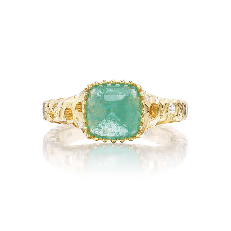 Dana Bronfman Sugarloaf Mint Pyramid Ring