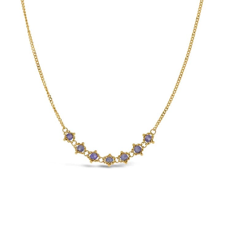 Amali Tanzanite Textile Station Necklace