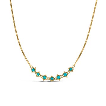 Amali Turquoise Textile Station Necklace