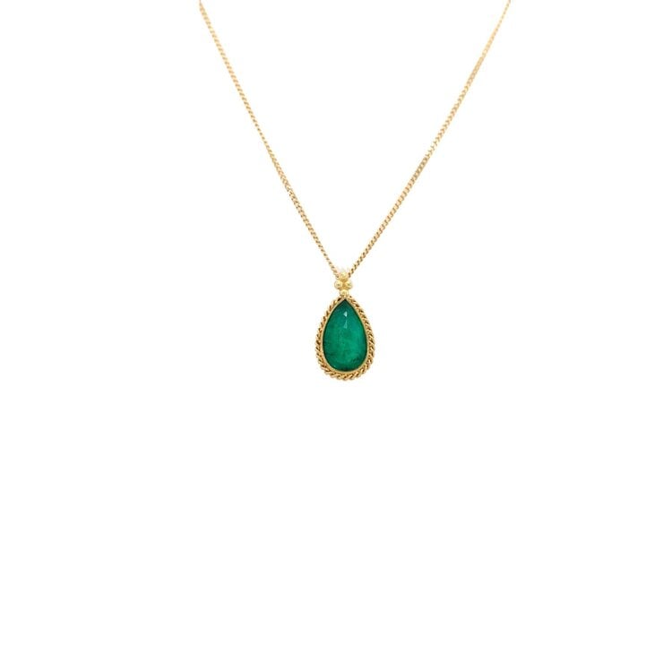 Amali One-of-a-Kind Emerald Teardrop Necklace
