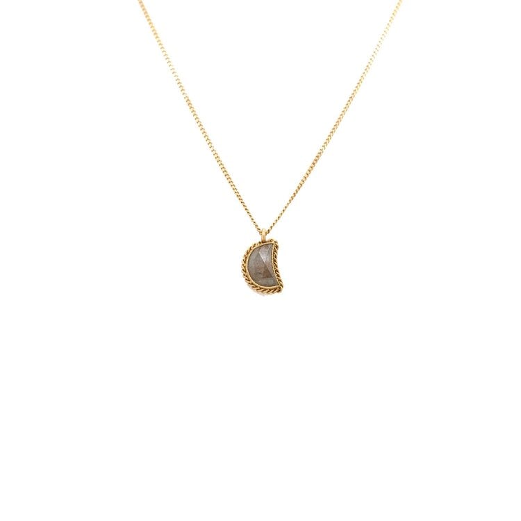 Amali One-of-a-Kind Diamond Moon Necklace