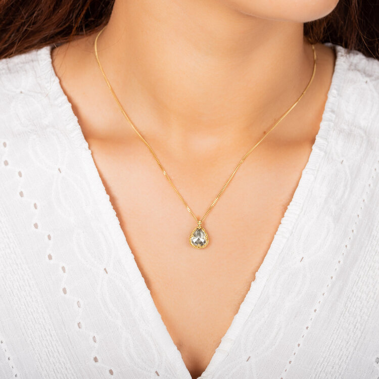 Amali One-of-a-Kind Diamond Teardrop Necklace