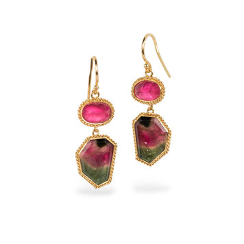Amali One-of-a-Kind Watermelon Tourmaline Earrings