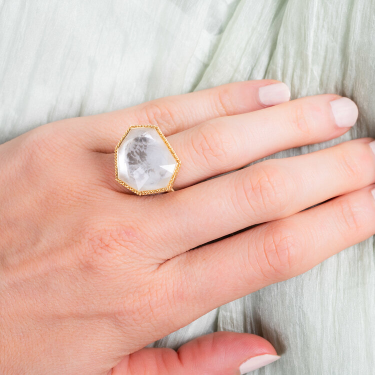 Amali One-of-a-Kind Rock Crystal Ring