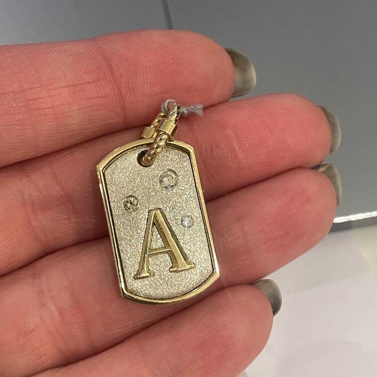 Miles McNeel Monogram A Medium Tag Pendant