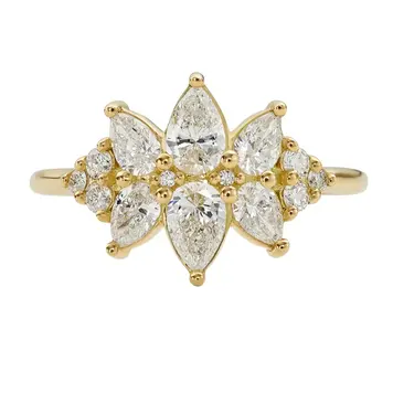 Artemer Flora Cluster Diamond Ring