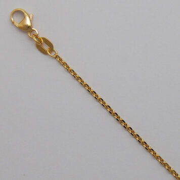E79 Private Label-Chains Diamond Cut Cable Chain 18K Yellow Gold 1.5mm 18"