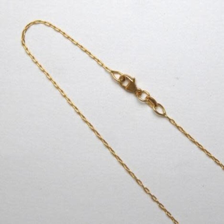 Elements by E79  Chain Necklaces Open Long Cable Chain 14K Yellow Gold 1.1mm 18"