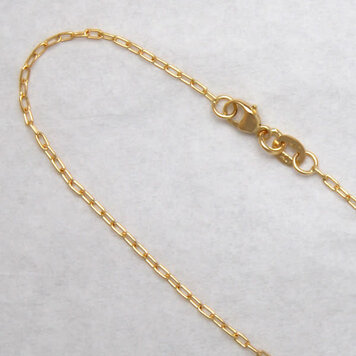 E79 Private Label-Chains Open Long Cable Chain 14K Yellow Gold 1.4mm 18"