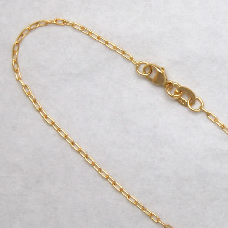 Elements by E79  Chain Necklaces Open Long Cable Chain 14K Yellow Gold 1.4mm 18"