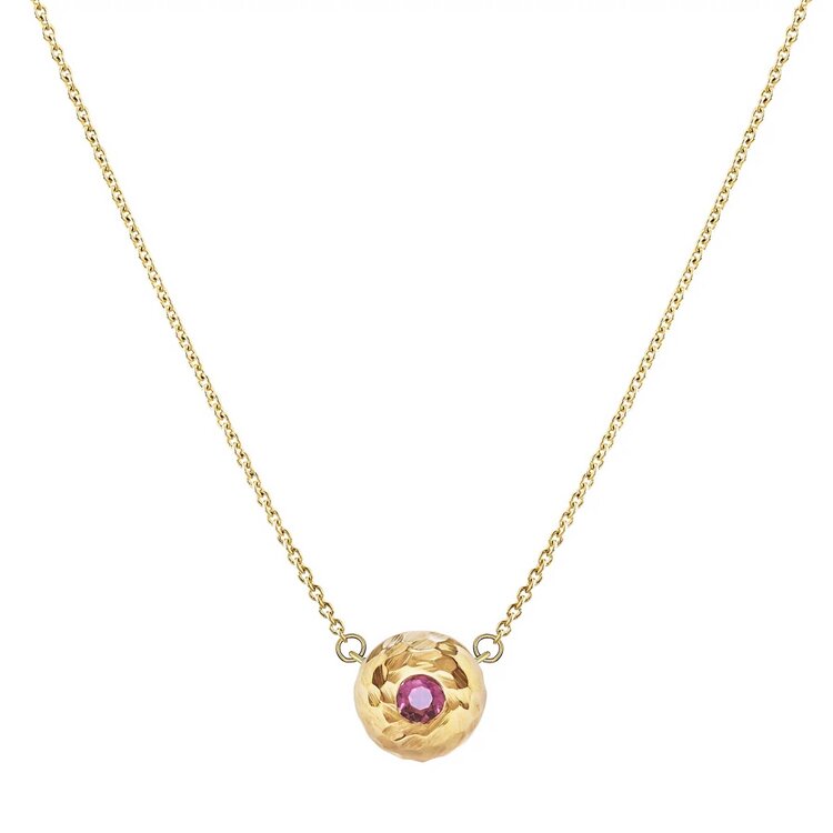 Dana Bronfman Pink Tourmaline Donut Necklace