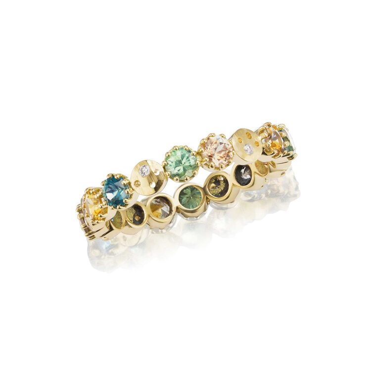 Dana Bronfman Earth Colors and Coin Eternity Band