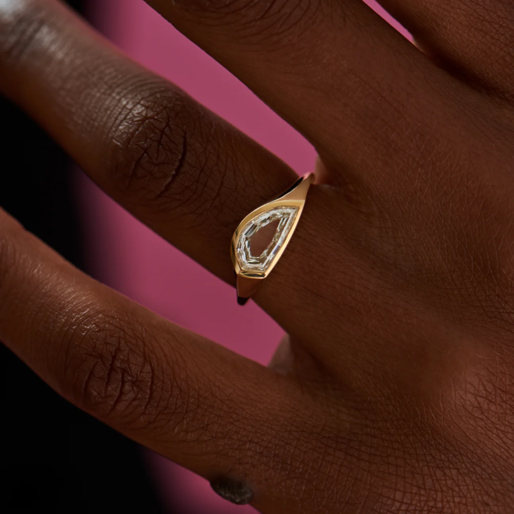 Artemer Lab-Grown Aperture Portrait Cut Engagement Ring
