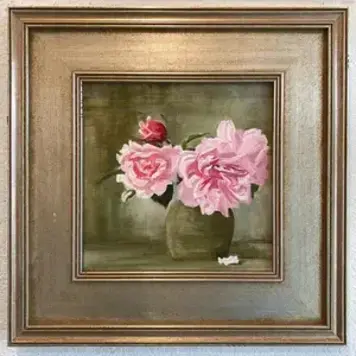 Meredith Fauzel - Nova Scotia A Study of Peonies - Original Oil