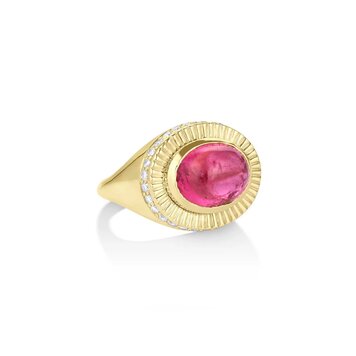 M. Spalten Round Ruby Sunbeam Ring