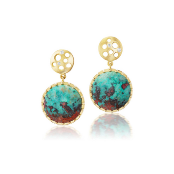 Dana Bronfman Sonoran Sunrise Sunset Round Coin Drop Earrings