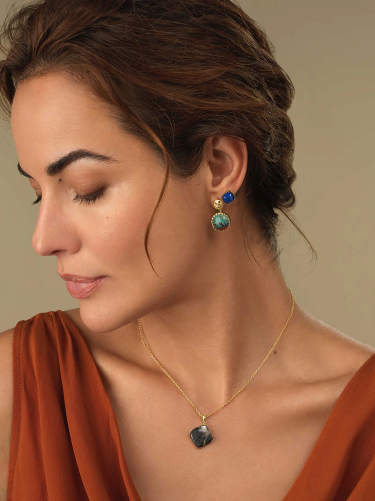 Dana Bronfman Sonoran Sunrise Sunset Round Coin Drop Earrings