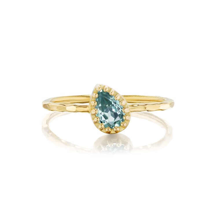 Dana Bronfman Diagonal Pear Sapphire Ring