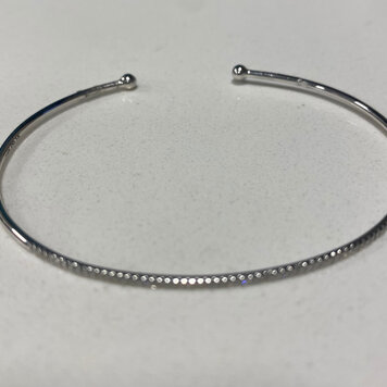 Elements by E79 Diamond Special Cut White Gold Cuff 14KW / 0.15 tcw