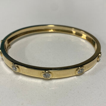 Elements by E79 5 Diamond Clasp Cuff 14KY / 1.2 tcw