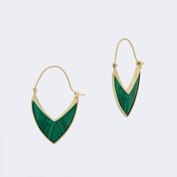 Mercurius Malachite Intarsia Hoops