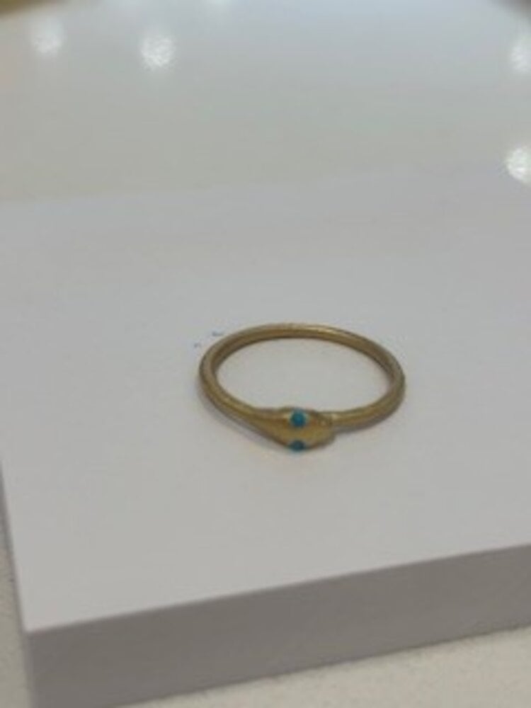 Petite Baleine Petite Baleine Ouroboro Snake Ring Turquoise