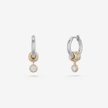 Spinelli Kilcollin Zahra Hoop Earrings SG WD