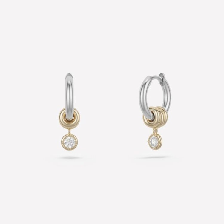 Spinelli Kilcollin Zahra Hoop Earrings SG WD