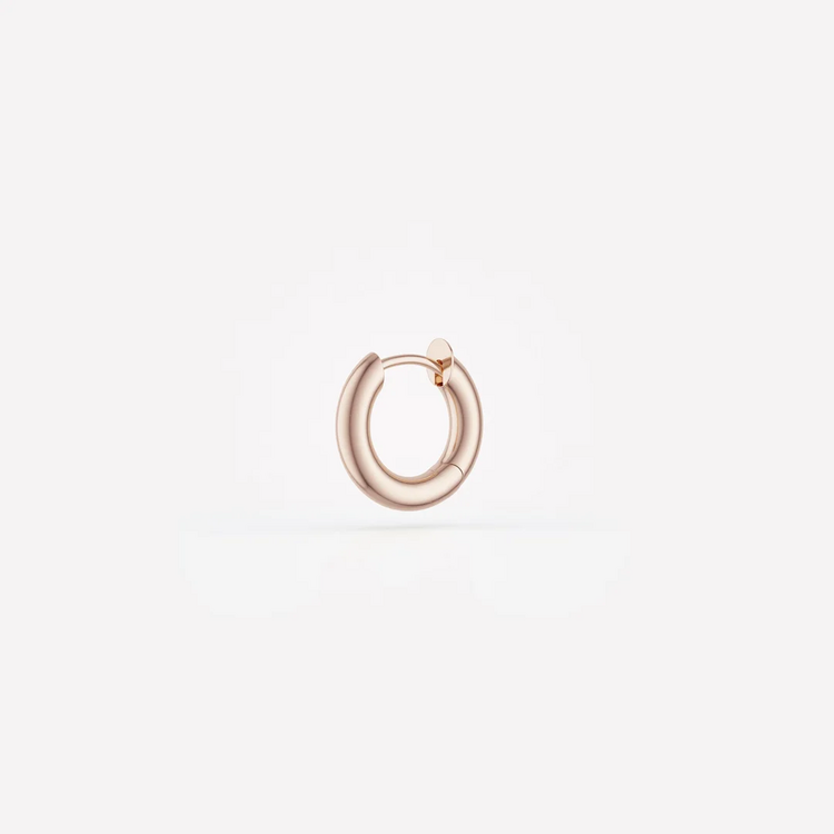 Mini Micro Hoop Rose Gold  Single
