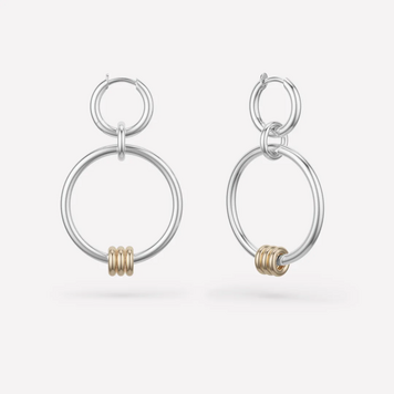 Spinelli Kilcollin Asha Sterling Silver And Yellow Gold Hoops