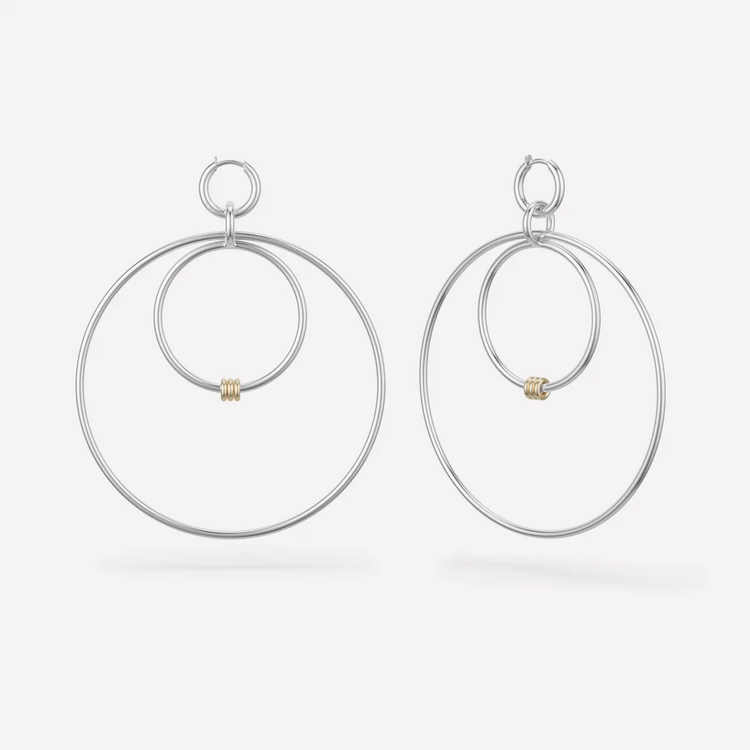 Spinelli Kilcollin Echo Sterling Silver And Yellow Gold Hoops