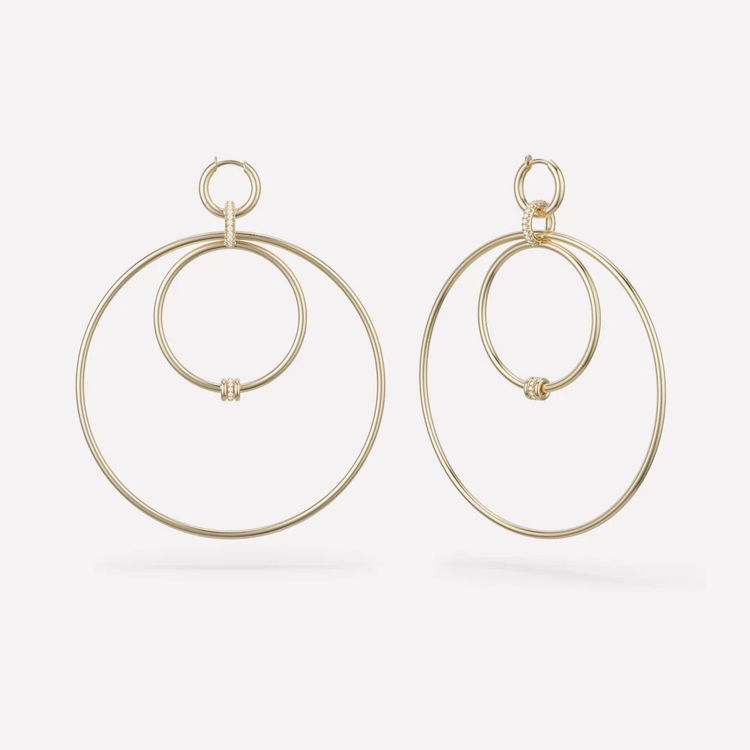 Spinelli Kilcollin Echo Yellow Gold Pavé Hoops