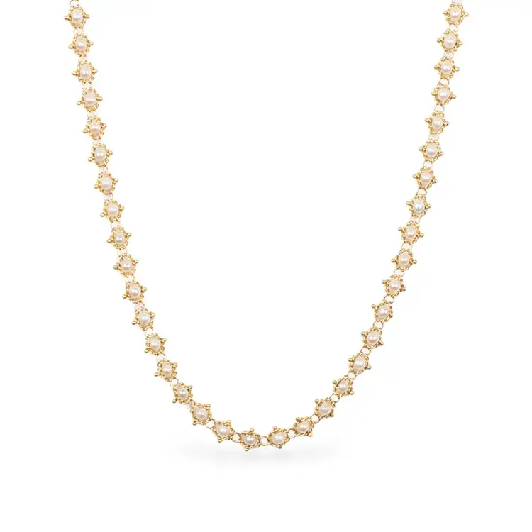 Amali Freshwater Pearl Full Textile Necklace