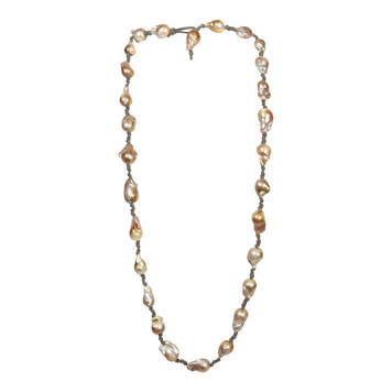 Bohemian Knotty No Tassel Multi And Gray Pearl