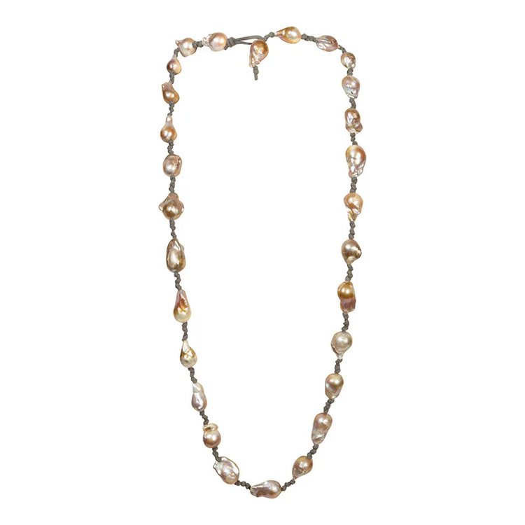 Bohemian Knotty No Tassel Multi And Gray Pearl