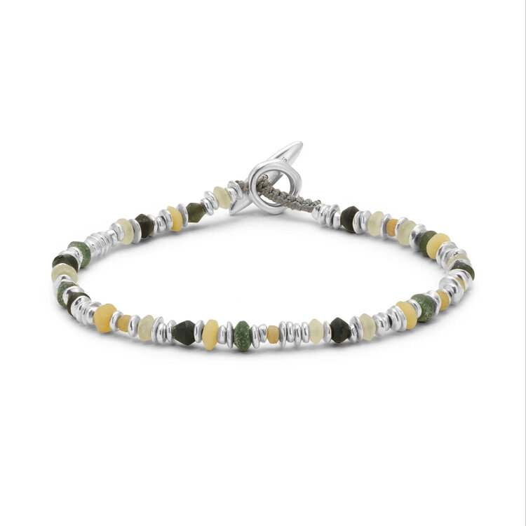 Maor Pilla Green Roman Glass Bracelet