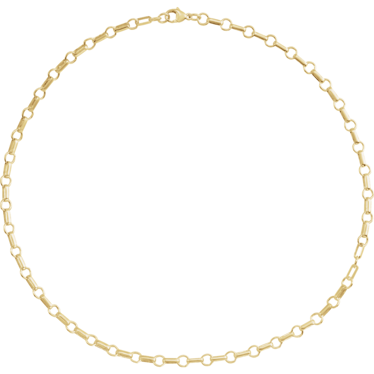 Elements by E79  Chain Necklaces 14k Yellow Gold Paperclip Style Chain