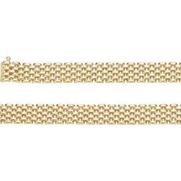 Elements by E79  Chain Necklaces 14K Yellow Gold 10.25 mm Panther 17" Chain