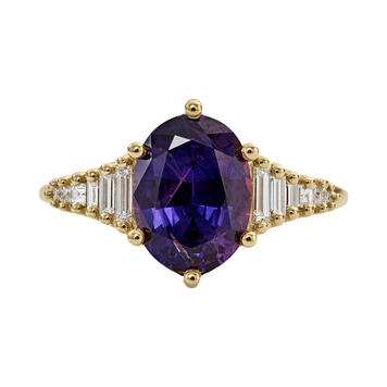 Artemer Zeppelin Vivid Purple Sapphire & Diamond Engagement Ring