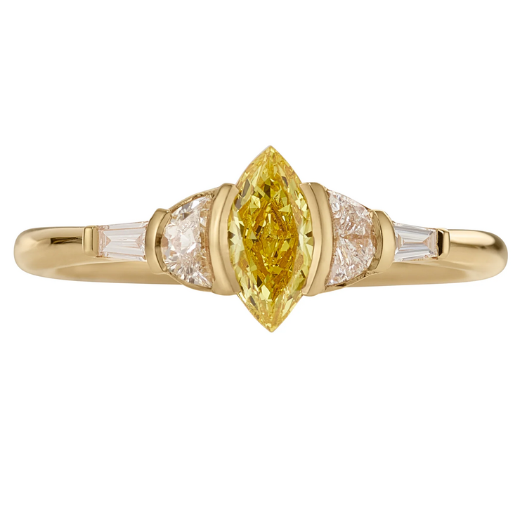 Artemer Callisto OOAK Fancy Yellow Marquise Diamond Ring