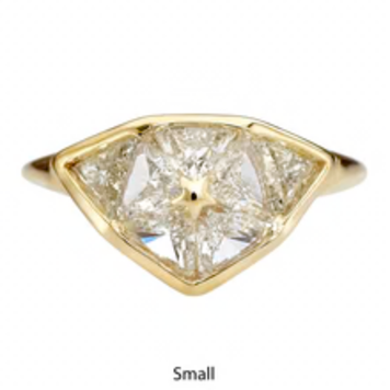 Artemer Interstellar Dome Ring with Triangle Cut Diamonds - Small