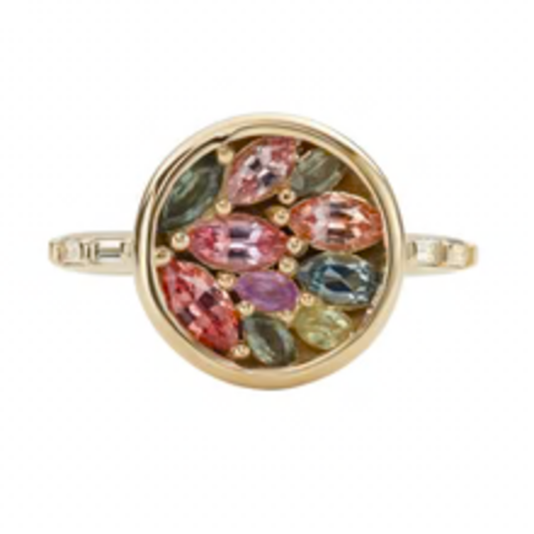 Artemer Summertime Ring with Colorful Sapphire Petals