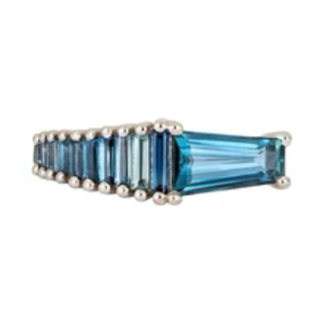 Artemer Teal Sapphire Gradient Engagement Ring