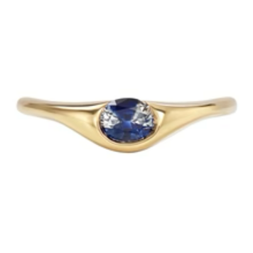 Artemer Tidal OOAK Parti Sapphire Signet Ring