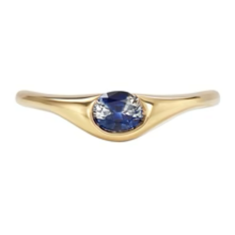 Artemer Tidal OOAK Parti Sapphire Signet Ring